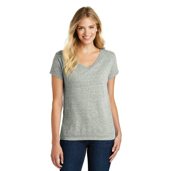 District ® Women's Astro V-Neck Tee. DM465A - Grey Astro Size 4XL