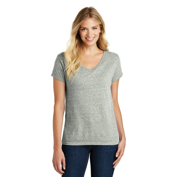District ® Women's Astro V-Neck Tee. DM465A - Grey Astro Size 4XL