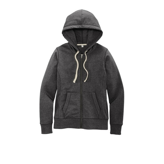 District ® Women's Re-Fleece ™ Full-Zip Hoodie DT8103 - Charcoal Heather Size XL