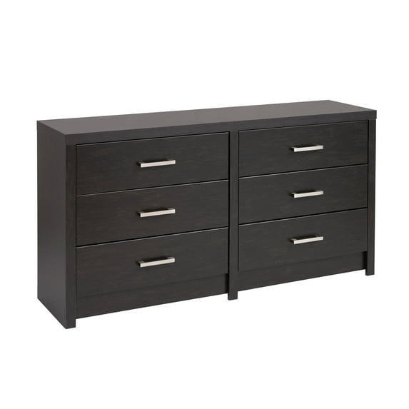 District 6-Drawer Dresser, Washed Black