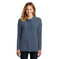 thumbnail image 1 of District Adult Female Women Electric Heather Hoodie Washed Indigo Large, 1 of 4
