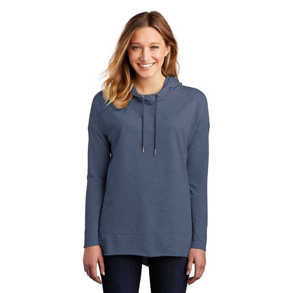 District Adult Female Women Electric Heather Hoodie Washed Indigo Large