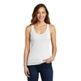 thumbnail image 1 of District Adult Female Women Electric Heather Sleeveless Tank White 4X-Large, 1 of 4