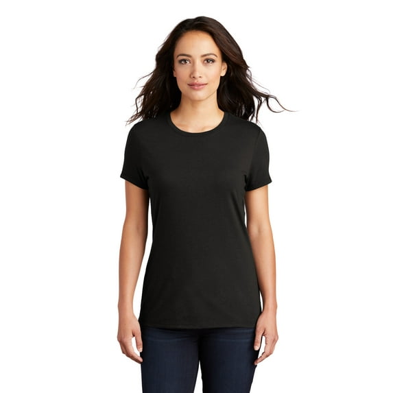 District Adult Female Women Electric Heather T-Shirt Black 3X-Large
