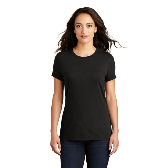 District Adult Female Women Electric Heather T-Shirt Black 3X-Large