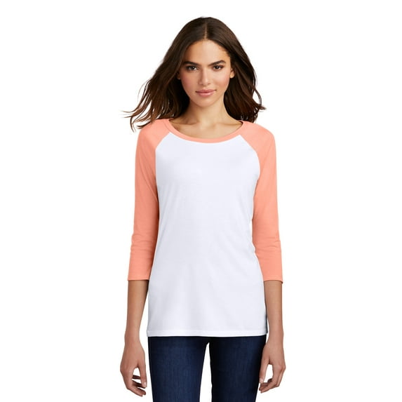 District Adult Female Women Electric Heather T-Shirt He Dsty Pch/Wh Medium