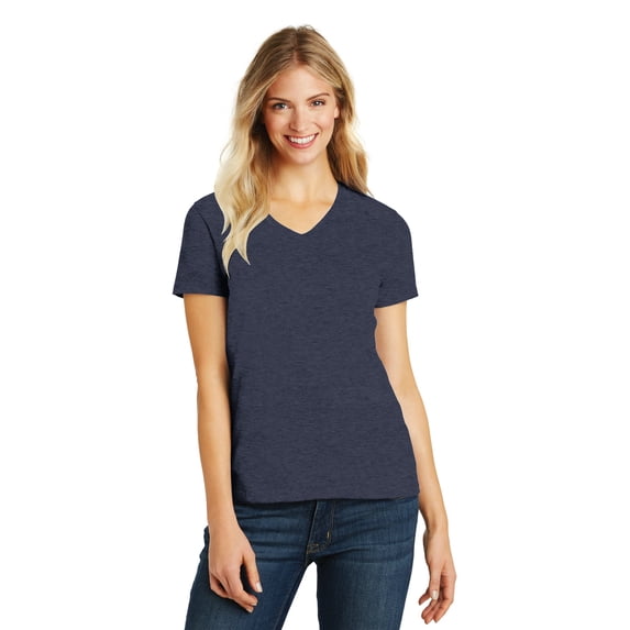 District Adult Female Women Electric Heather T-Shirt Hthr Navy Small