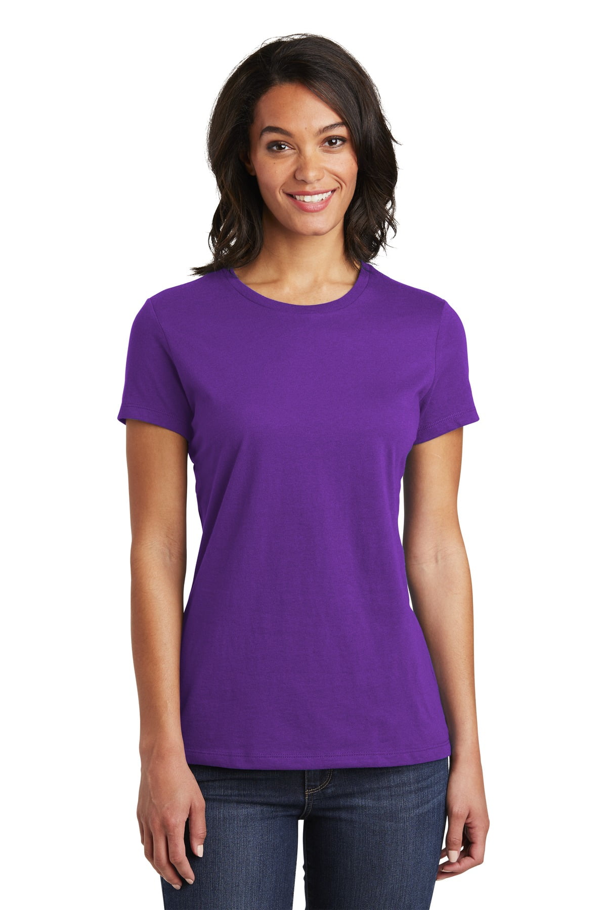 District Adult Female Women Electric Heather T-Shirt Purple 3X