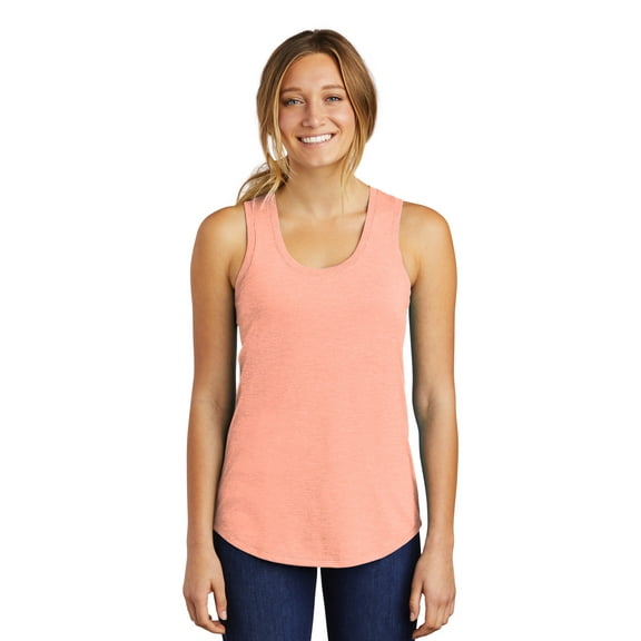 District Adult Female Women Electric Heather Tank Hthrd Dsty Pch Small