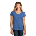 thumbnail image 1 of District Adult Female Women Plain Short Sleeves T-Shirt Blue Heather Small, 1 of 4