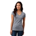 thumbnail image 1 of District Adult Female Women Plain Short Sleeves T-Shirt Heather Grey 3X-Large, 1 of 6