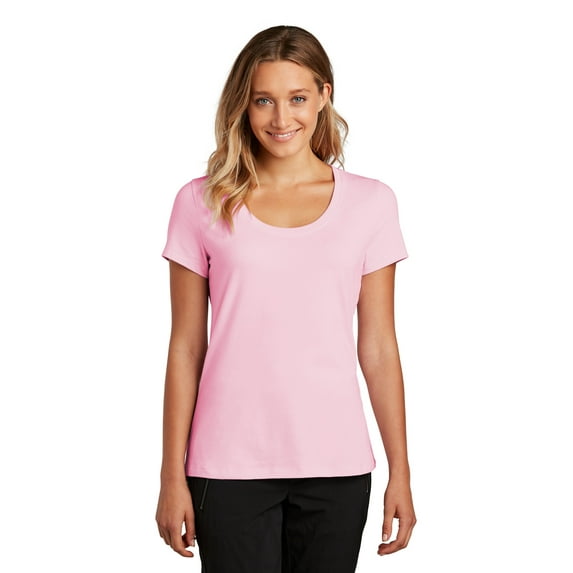 District Adult Female Women Plain Short Sleeves T-Shirt Lilac Large