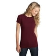 thumbnail image 1 of District Adult Female Women Plain Short Sleeves T-Shirt Maroon 2X-Large, 1 of 3