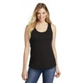 thumbnail image 1 of District Adult Female Women Scoop Neck Plain Sleeveless Tank Black 4X-Large, 1 of 4