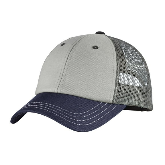 District Baseball Hat DT616 Men's Tri-Tone Mesh Back Cap