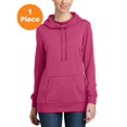 thumbnail image 1 of District DM493 Women's Lightweight Fleece Hoodie, Heathered Pink Azalea, M, Womens Hoodies, 1 of 1