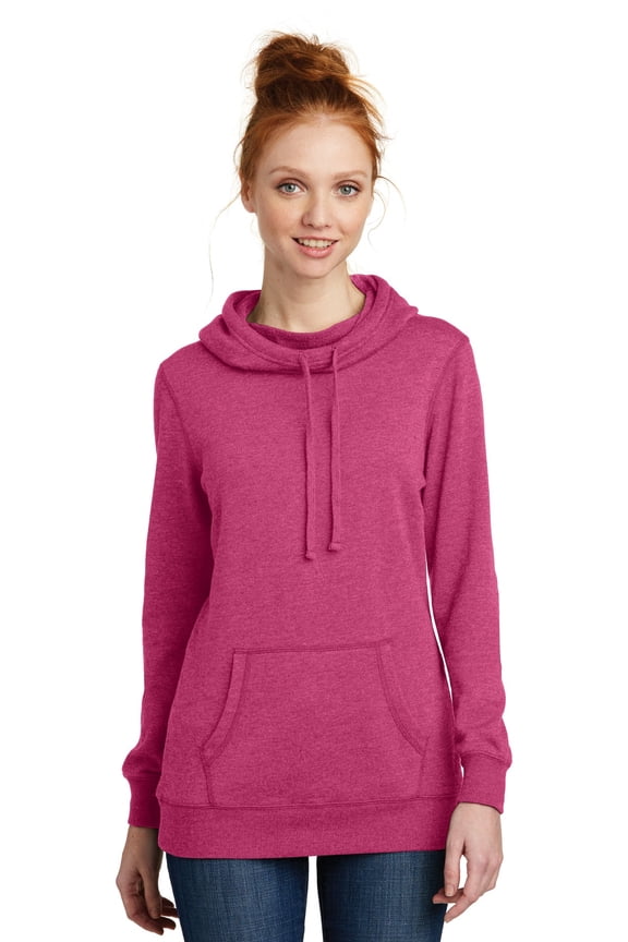 DM493 Women's Lightweight Fleece Hoodie, Womens Hoodies