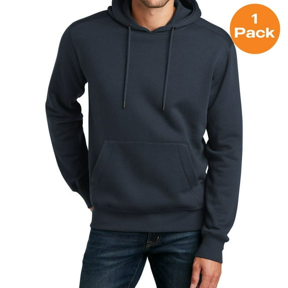 District DT1101 Perfect Weight Fleece Hoodie, New Navy, M, Mens Hoodies and Sweatshirts