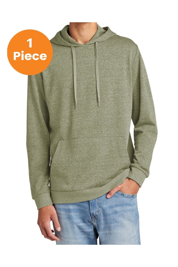 District DT1300 Perfect Tri Fleece Pullover Hoodie, Military Green Frost, 2XL, Mens Hoodies and Sweatshirts