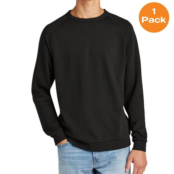 District DT1304 Perfect Tri Fleece Crewneck Sweatshirt, Black, S, Mens Hoodies and Sweatshirts