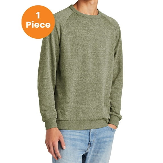 District DT1304 Perfect Tri Fleece Crewneck Sweatshirt, Military Green Frost, XL, Mens Hoodies and Sweatshirts