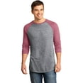 thumbnail image 1 of District DT162 T-Shirt Young Men's Microburn 3/4-Sleeve Raglan Tee, 1 of 6