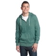 thumbnail image 1 of District DT192 Mens Marled Fleece Full-Zip Hoodie - Marled Evergreen - XS, 1 of 2