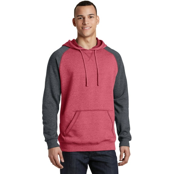 District DT196 Young Mens Lightweight Fleece Raglan Hoodie, Mens Hoodies