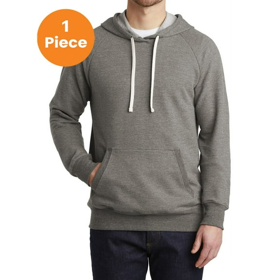District DT355 Perfect Tri French Terry Hoodie, Grey Frost, XL, Mens Hoodies and Sweatshirts