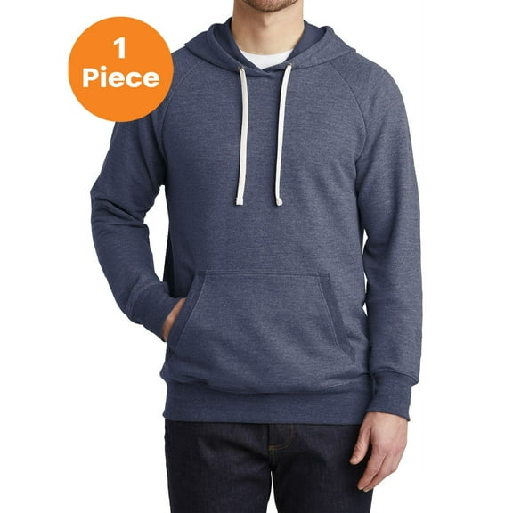 District DT355 Perfect Tri French Terry Hoodie, New Navy, L, Mens Hoodies and Sweatshirts
