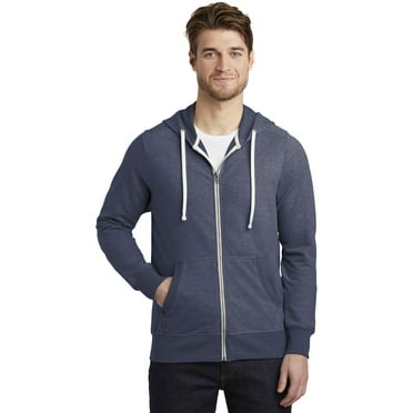 District DT356 Perfect Tri French Terry Full-Zip Hoodie, Mens Hoodies and Sweatshirts
