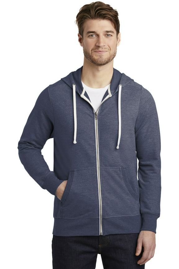 District DT356 Perfect Tri French Terry Full-Zip Hoodie, Mens Hoodies and Sweatshirts