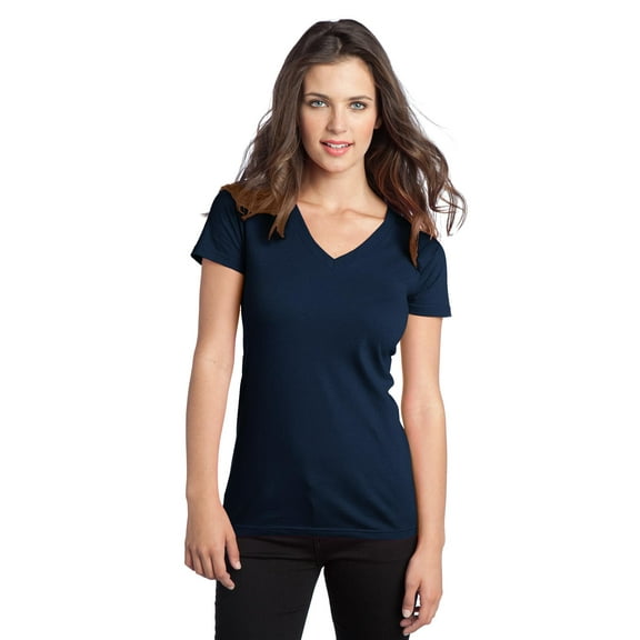 District DT5501 T Shirt Women Juniors The Concert Tee V-Neck