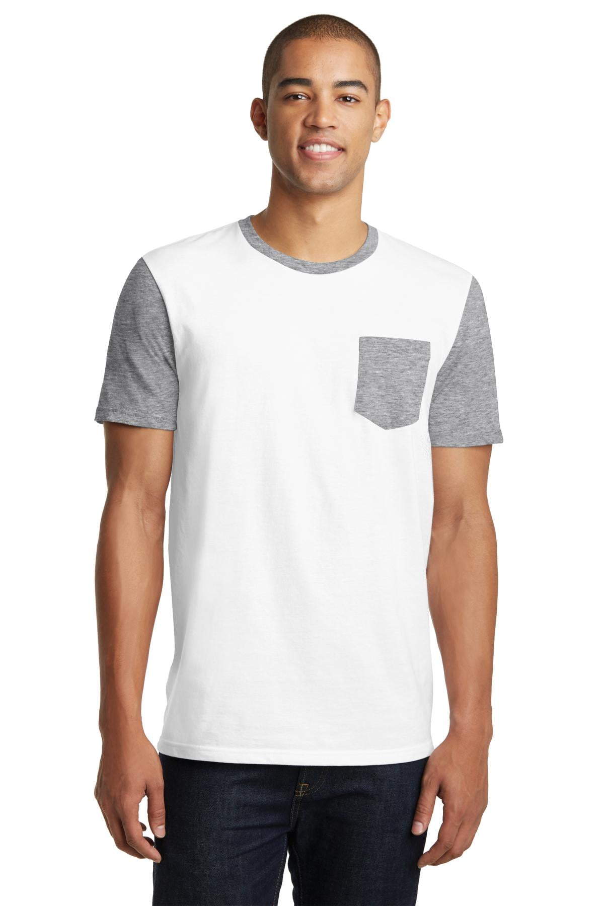 District DT6000SP Young Mens Very Important Tee With Contrast Sleeves ...