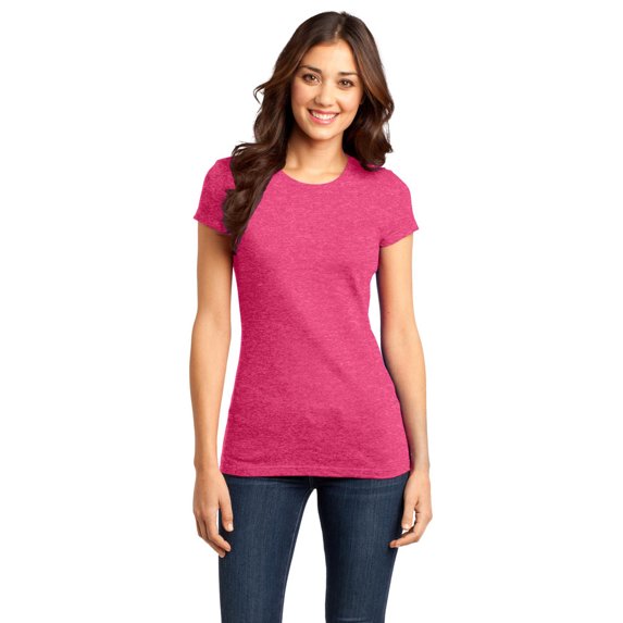 District DT6001 Juniors T-Shirt - Heathered Watermelon - X-Small