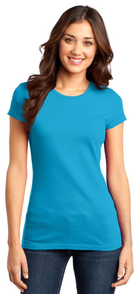 District DT6001 Juniors T-Shirt - Light Turquoise - Large