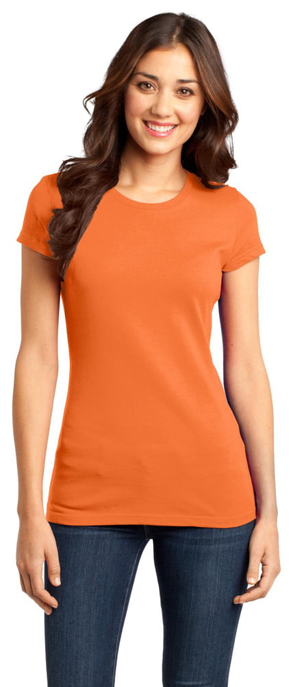 District DT6001 Juniors T-Shirt - Orange - 4X-Large