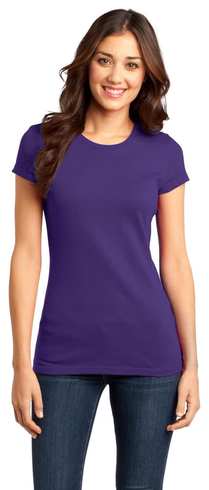 District DT6001 Juniors T-Shirt - Purple - 2X-Large