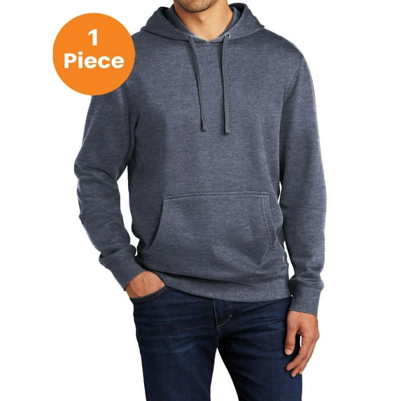 District DT6100 V.I.T. Fleece Hoodie, Heathered Navy, 3XL, Mens Hoodies and Sweatshirts
