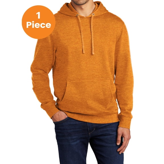 District DT6100 V.I.T. Fleece Hoodie, Marigold Heather, 3XL, Mens Hoodies and Sweatshirts