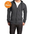 thumbnail image 1 of District DT800 Young Men's The Concert Fleece Full Zip Hoodie, Heathered Charcoal, 3XL, Mens Hoodies and Sweatshirts, 1 of 1