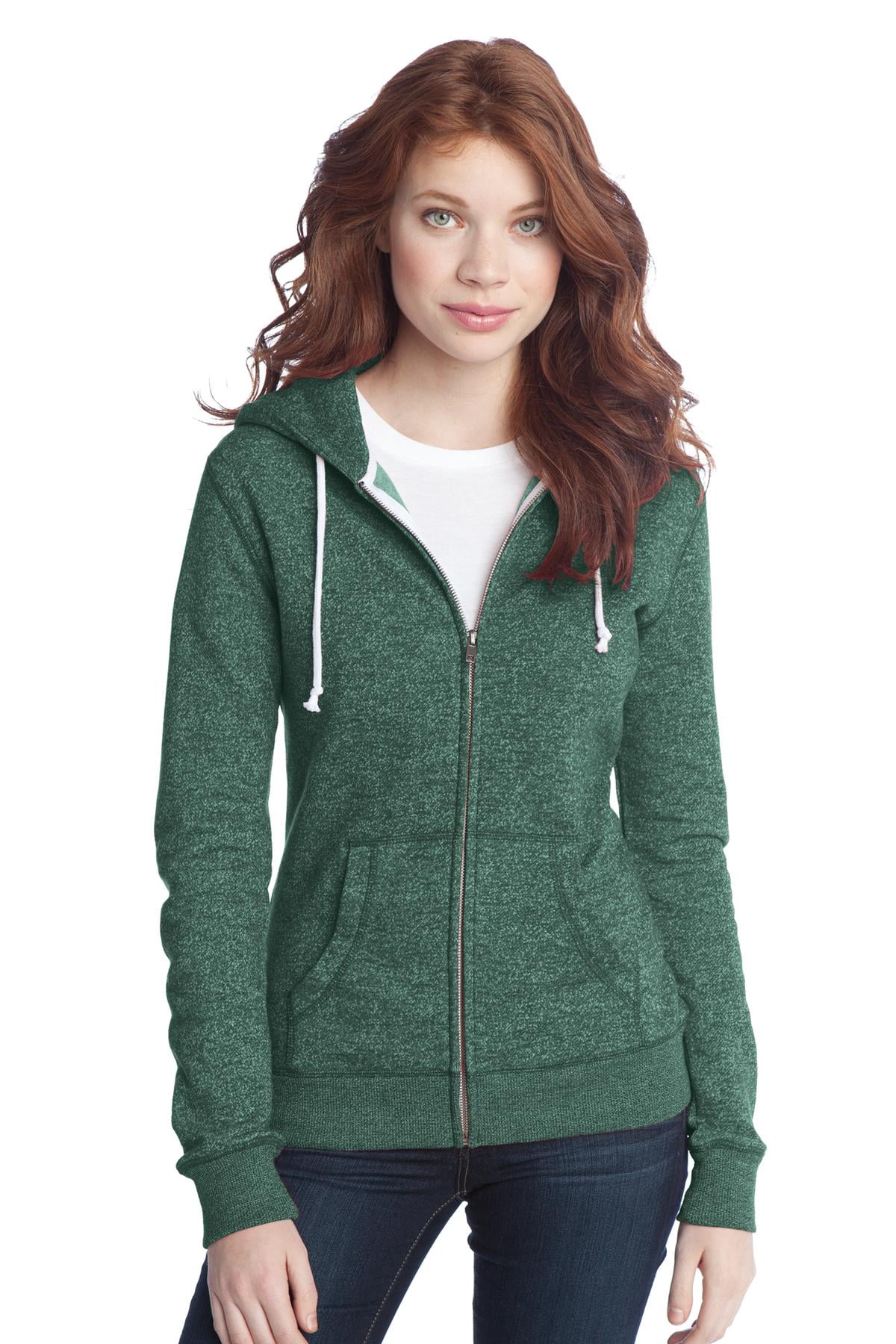 District - Juniors Marled Fleece Full-Zip Hoodie DT292 - Walmart.com