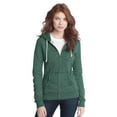 thumbnail image 1 of District Juniors Marled Fleece Full-Zip Hoodie DT292, 1 of 3