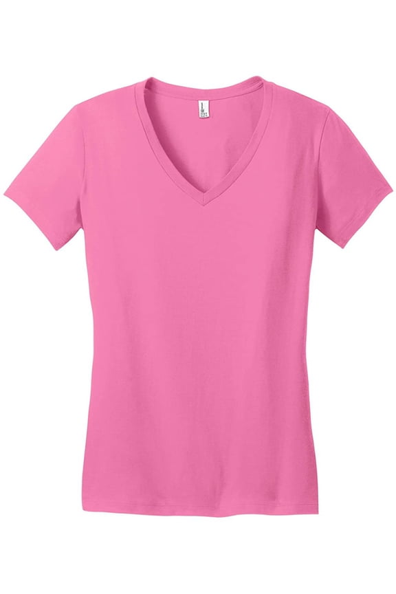 Juniors Short Sleeve 100-Percent Cotton Very Important V Neck T Shirt DT6501