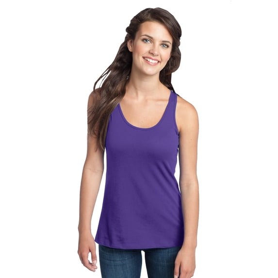 District Juniors Sleeveless Racerback Semi Fitted Tank - DT237