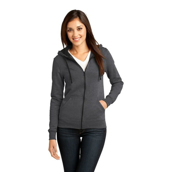 District Juniors The Concert Fleece Full-Zip Hoodie. DT801