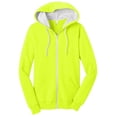 thumbnail image 1 of District - Juniors The Concert Fleece Full-Zip Hoodie Dt801 - Neon Yellow - M, 1 of 6