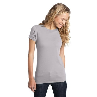 District Juniors The Concert Tee DT5001-S (Silver)