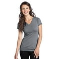 thumbnail image 1 of District Juniors Tri Blend Neck Tee-M (Grey Heather), 1 of 6