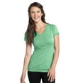 thumbnail image 1 of District Juniors Tri Blend V Neck Tee-M (Green Heather), 1 of 6